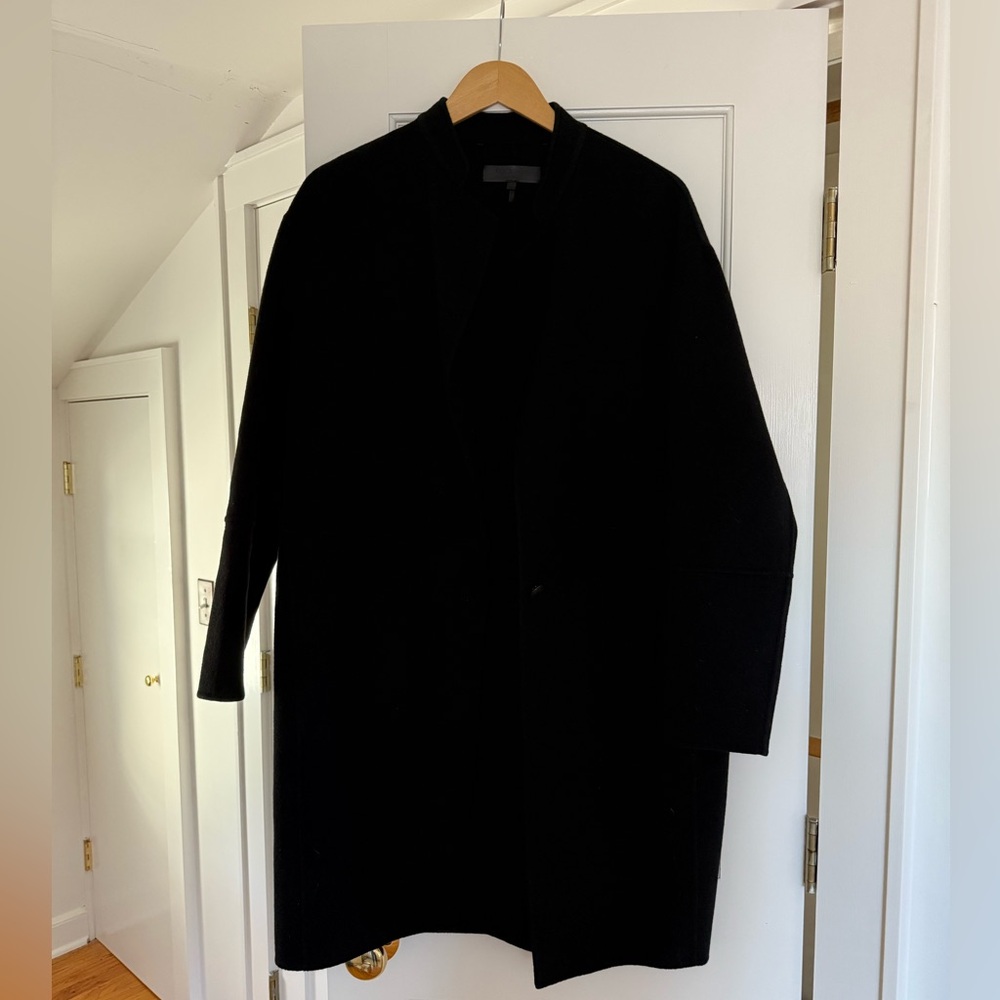 rag & bone black wool coat, size 6